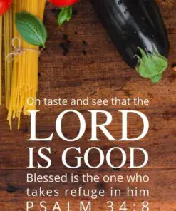 Christian Wallpaper - Cuisine Psalm 34:8