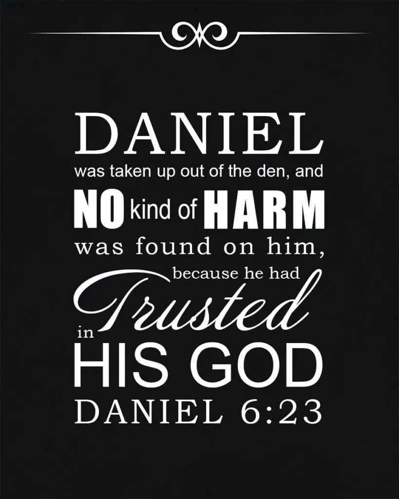 Daniel 6:23 – Trusted in His God – Encouraging Bible Verses