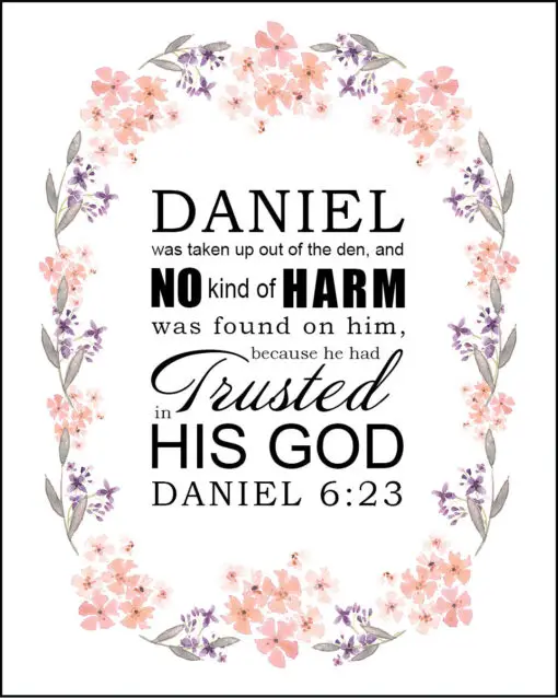 Daniel 6:23 - Trusted in His God - Bible Verses To Go