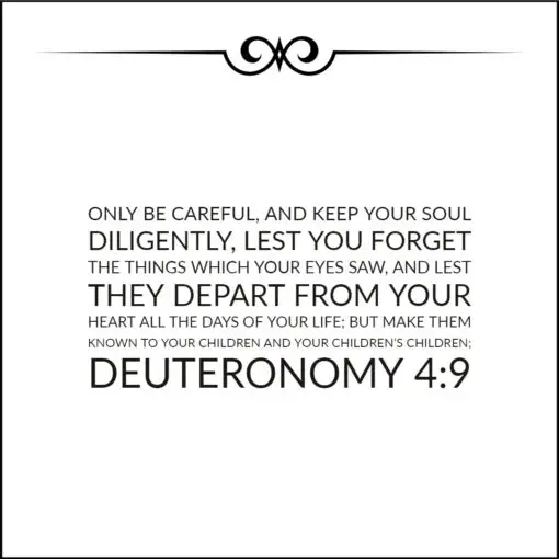 Deuteronomy 4:9 - Make Them Known to Your Children - Bible Verses To Go