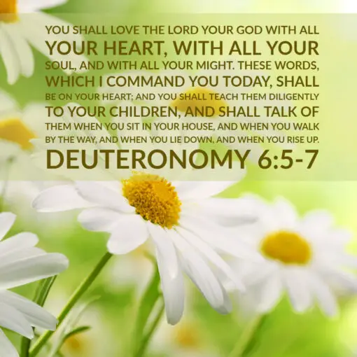 Deuteronomy 6:5-7 - Love the Lord Your God - Bible Verses To Go