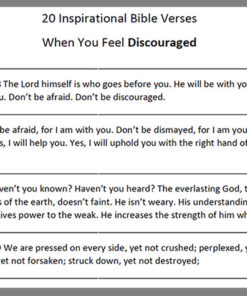 Bible Verses for Discouragement