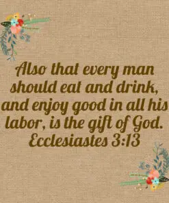 Ecclesiastes 3:13 - Enjoy Good in Your Labor - Bible Verses To Go