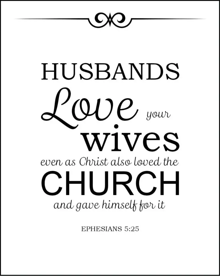 Ephesians 5:25 Love Your Wives – Encouraging Bible Verses