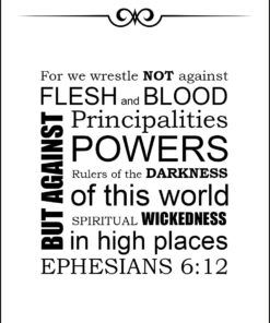 Ephesians 6:12 - For We Wrestle - Bible Verses To Go