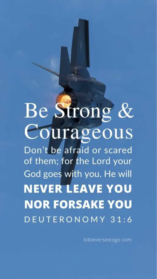Christian Wallpaper - F-35 Fighter Deuteronomy 31:6