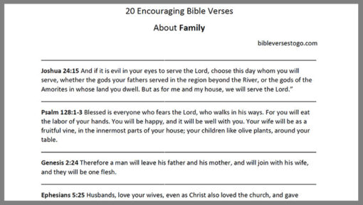 Bible Verses About Family