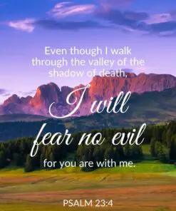 Christian Wallpaper - Fear No Evil Psalm 23:4