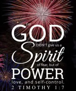 Christian Wallpaper – Fireworks 2 Timothy 1:7