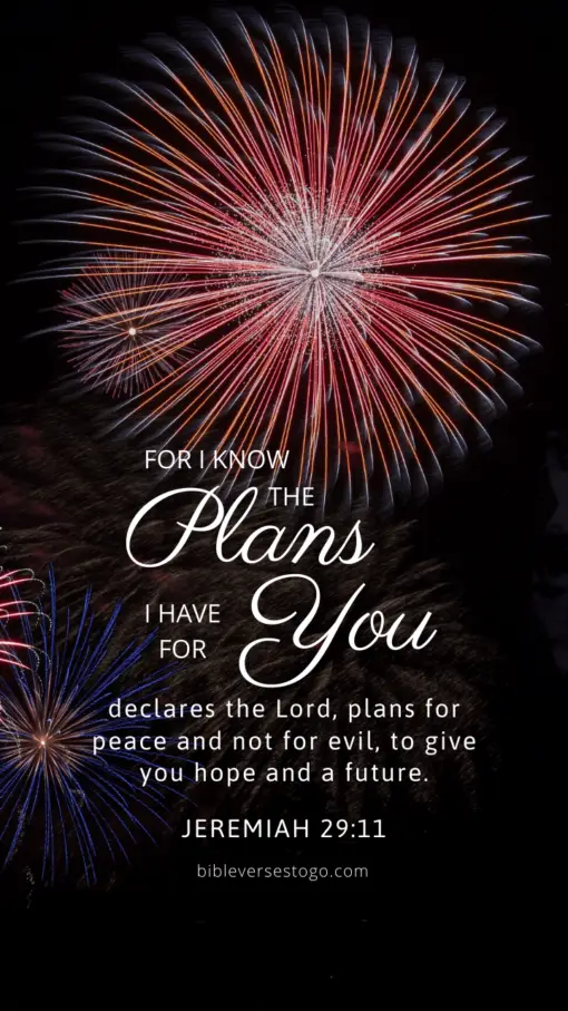 Christian Wallpaper – Fireworks Jeremiah 29:11