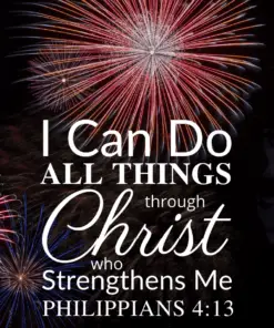 Christian Wallpaper – Fireworks Philippians 4:13