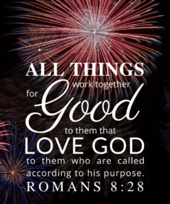 Christian Wallpaper – Fireworks Romans 8:28