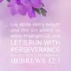 Christian Wallpaper - Floral Lavender Hebrews 12:1