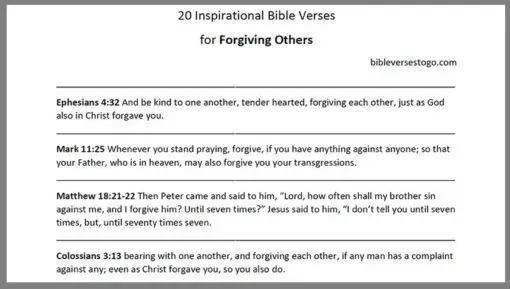 Forgiveness Bible Verses