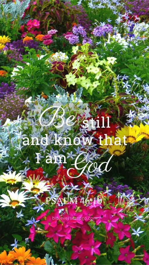 Christian Wallpaper – Garden Psalm 46:10