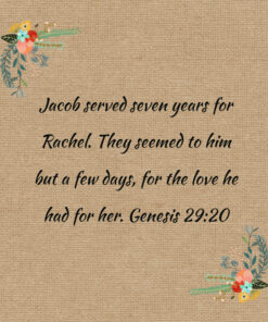 Genesis 29:20 - The Love He Had for Her - Bible Verses To Go