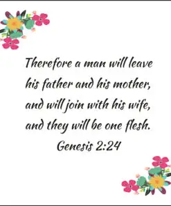 Genesis 2:24 - Join With His Wife - Bible Verses To Go