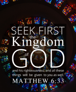 Christian Wallpaper – Glass Spiral Matthew 6:33