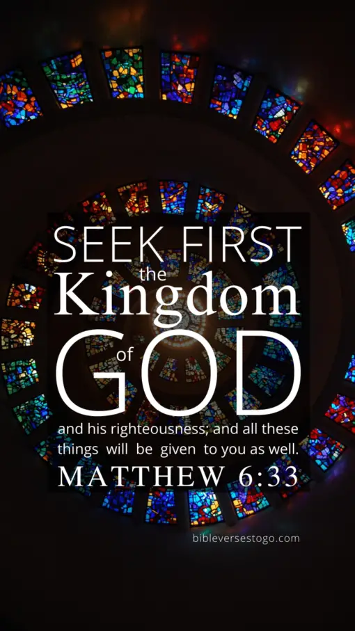 Christian Wallpaper – Glass Spiral Matthew 6:33