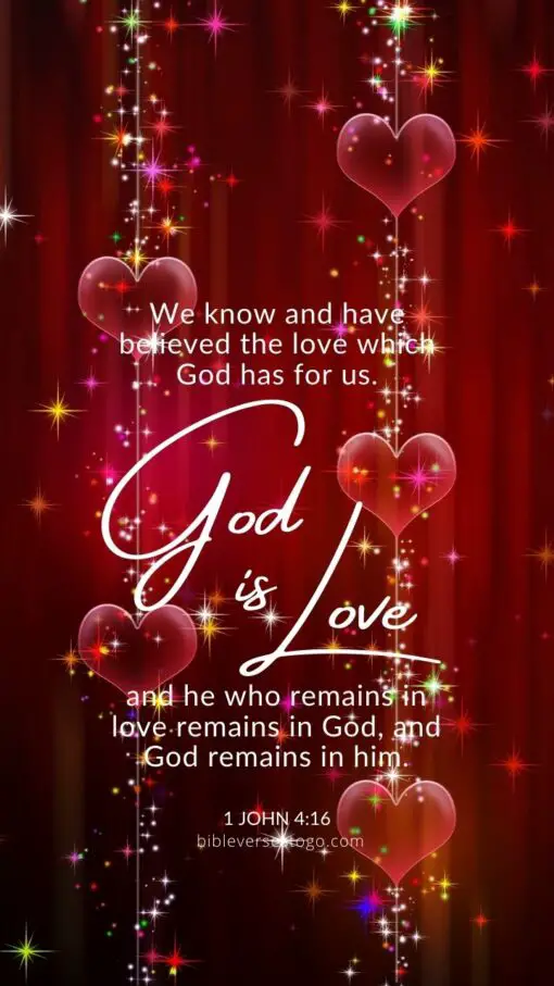 Christian Wallpaper - God is Love 1 John 4:16