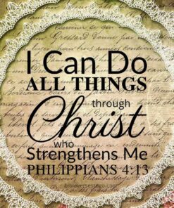 Christian Wallpaper – Gold Lace Philippians 4:13