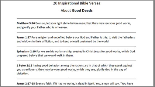 Good Deeds Bible Verses
