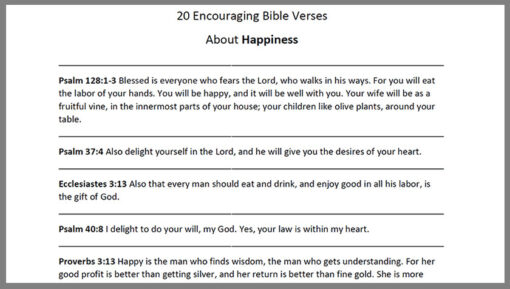Happiness Bible Verses