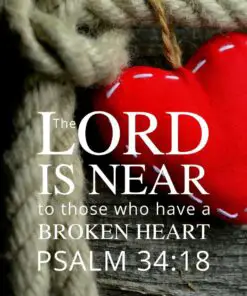 Christian Wallpaper - Heart Rope Psalm 34:18