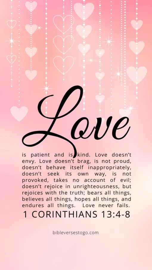 Christian Wallpaper – Hearts2 1 Corinthians 13:4-8