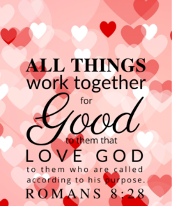 Christian Wallpaper – Hearts Romans 8:28