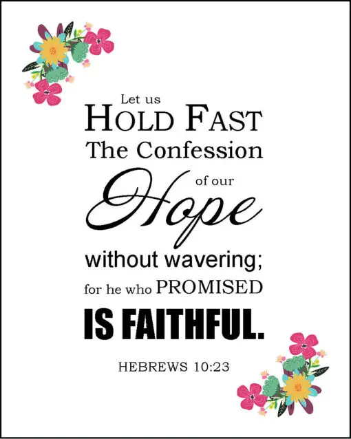 Hebrews 10:23 - Unwavering Hope - Bible Verses To Go