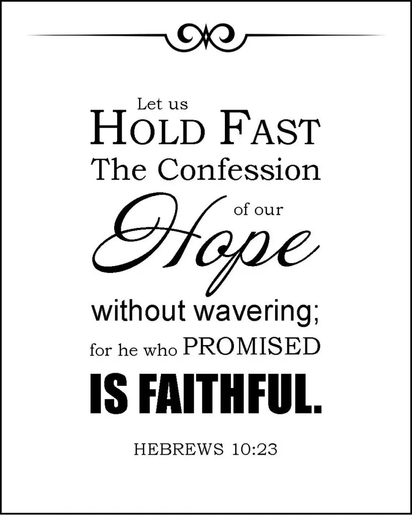 Heb 10:23 Unwavering Hope – Encouraging Bible Verses