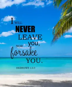 Hebrews 13:5 - Never Leave You - Bible Verses To Go