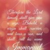 Christian Wallpaper - Immanuel Isaiah 7:14