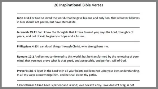 Inspirational Bible Verses