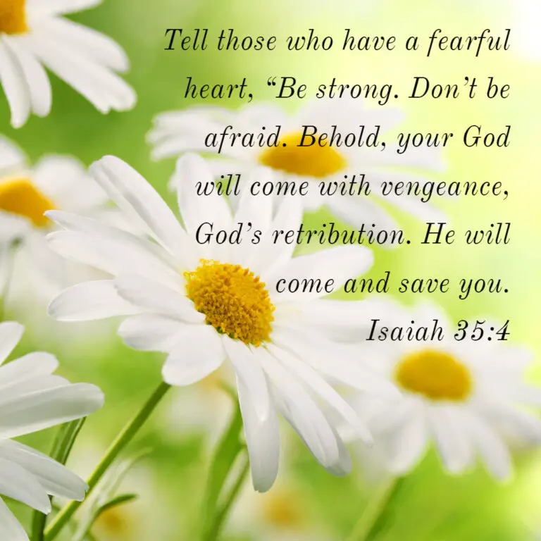 Isaiah 35:4 – Don’t Be Afraid - Encouraging Bible Verses