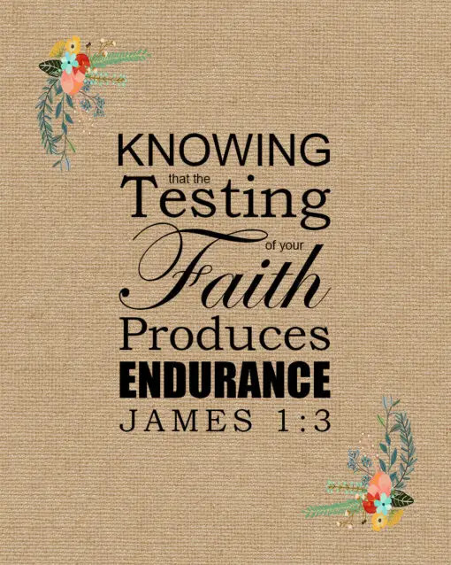 James 1:3 - Testing of Faith - Bible Verses To Go