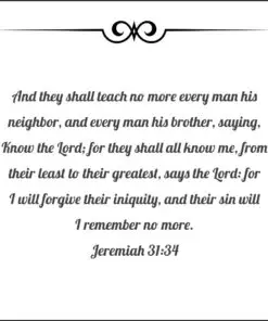 Jeremiah 31:34 - I Will Forgive Their Iniquity - Bible Verses To Go