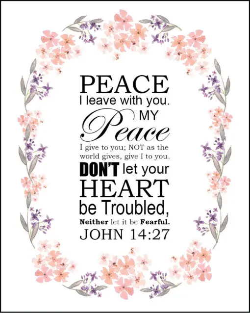 John 14:27 - Peace to You - Bible Verses To Go