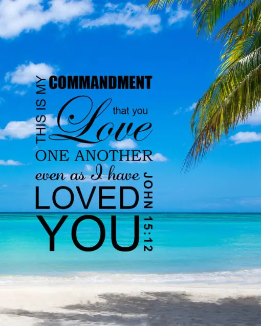 John 15:12 - Love One Another - Bible Verses To Go