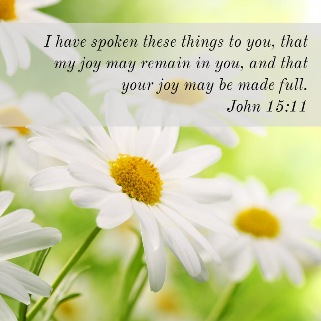 John 1511 Your Joy May Be Made Full Encouraging Bible Verses 