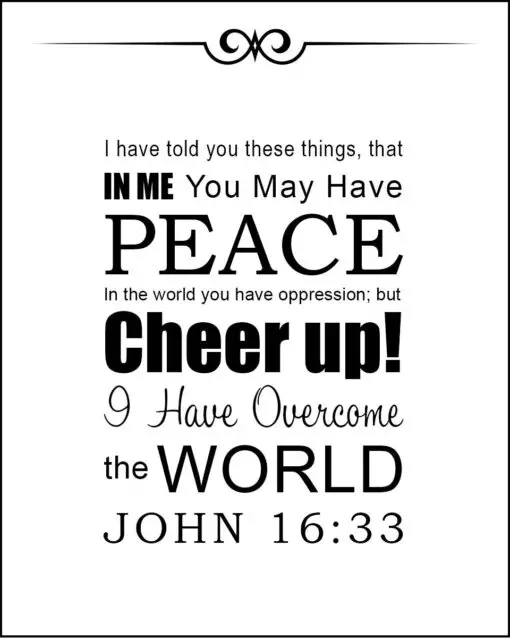 John 16:33 - Be of Good Cheer - Bible Verses To Go
