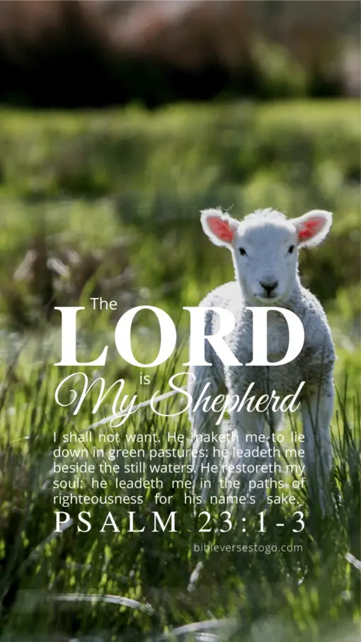 Christian Wallpaper – Lamb Psalm 23:1-3