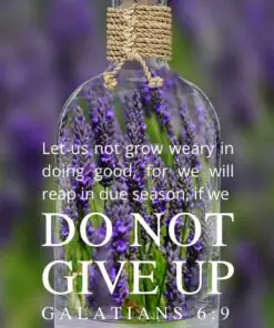 Christian Wallpaper - Lavender Bottle Galatians 6:9