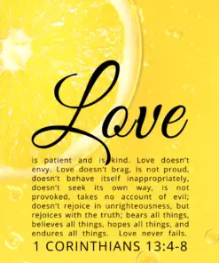 Christian Wallpaper – Lemon 1 Corinthians 13:4-8
