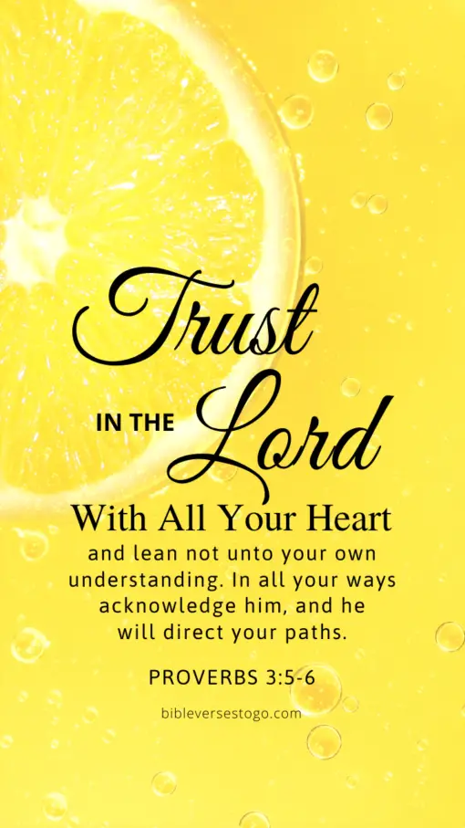 Christian Wallpaper - Lemon Proverbs 3:5-6