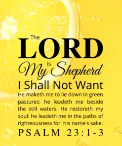 Christian Wallpaper – Lemon Psalm 23:1-3