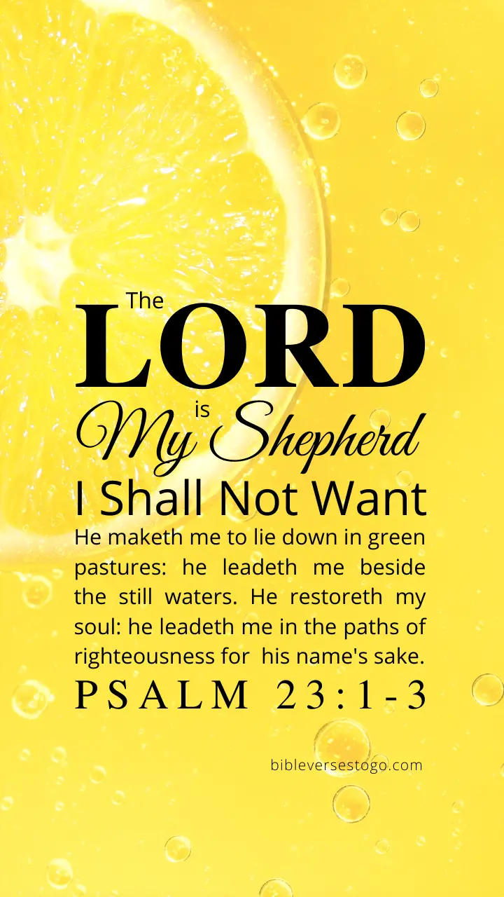 Lemon Psalm 2313  Encouraging Bible Verses
