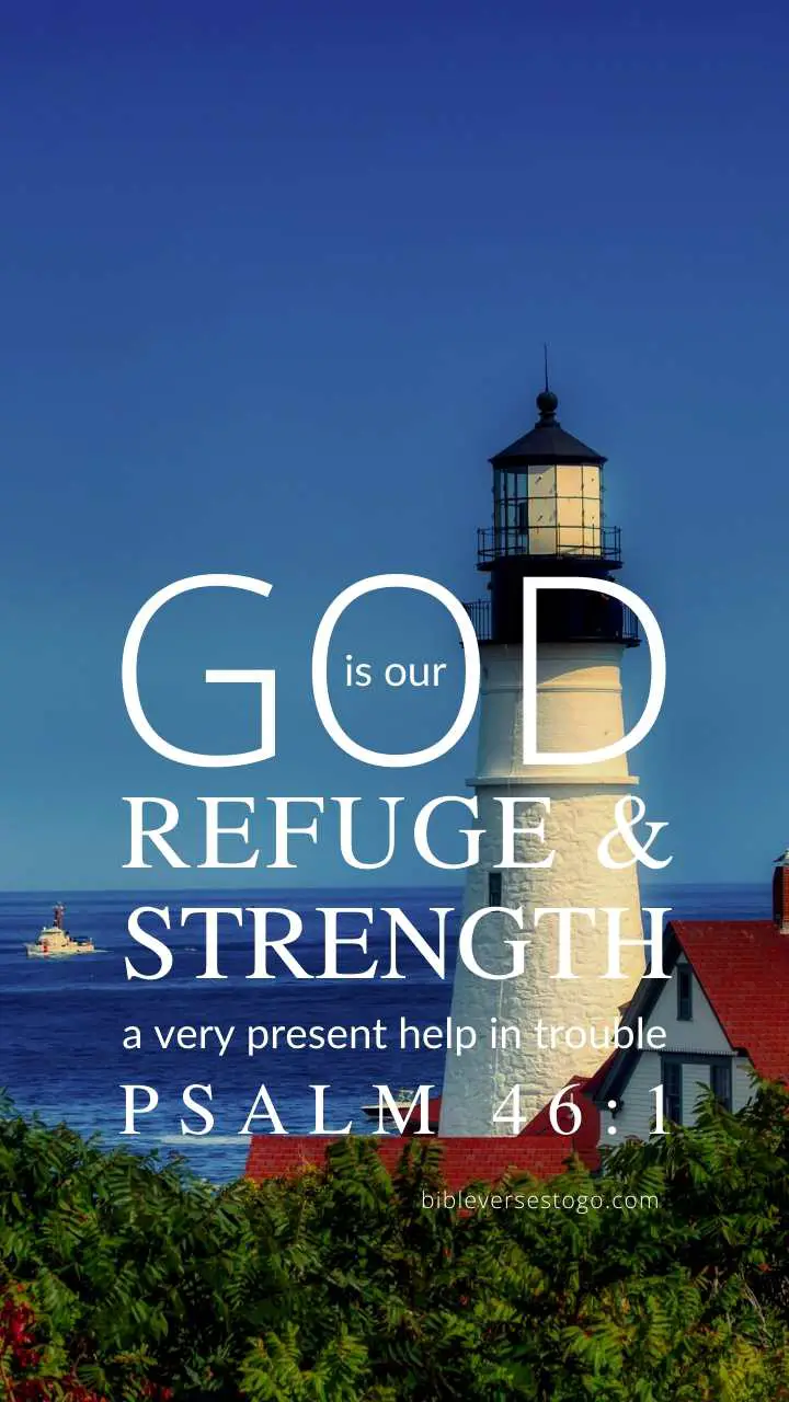 Lighthouse Psalm 46:1 - Encouraging Bible Verses