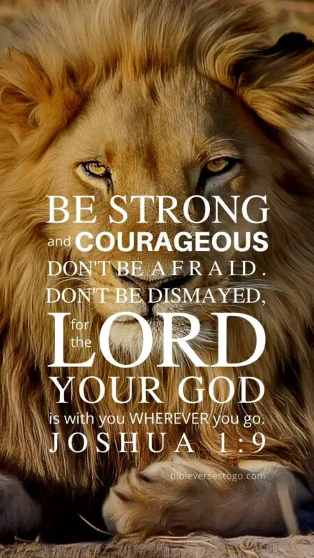 Lion Joshua 1:9 – Encouraging Bible Verses